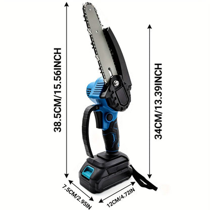 6-inch Cordless Mini Chainsaw – Handheld Electric, Lightweight, Battery-Powered