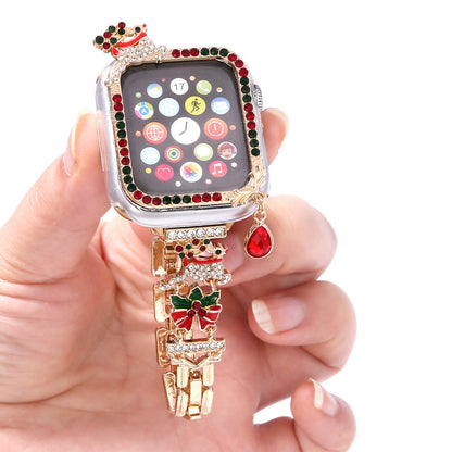 New Christmas Watch Strap Suitable For IWatch Chain Case Iwatch56789Sechristmas