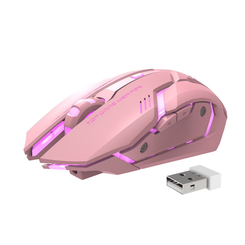 Silent Gaming Mouse with Wireless Charging
