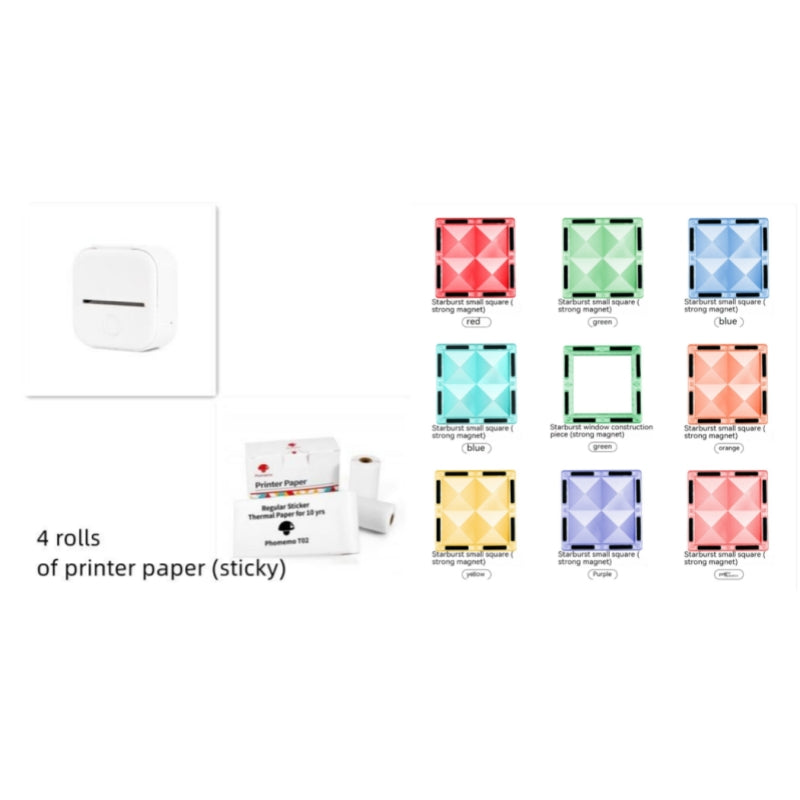 Portable Mini Thermal Label Printer Home Photo Printer Student Wrong Question Printer Bluetooth-compatible Mini Label Printer Price Tag
