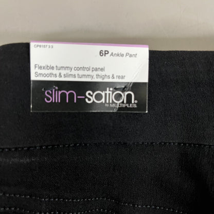 MULTIPLES Ankle Pants Petite Women's Sz 6P Black