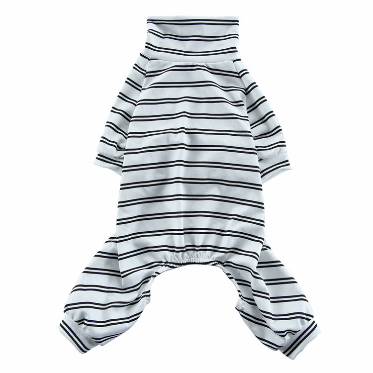 Summer Dog Clothes Striped Home Pajamas Thin