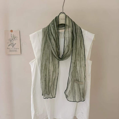 Vintage Ombre Long Silk Scarf