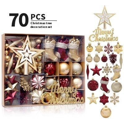 Christmas Decorations 6CM Painted PET