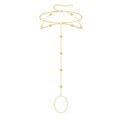 Womens Versatile Personality-filled Ball Bead Anklet