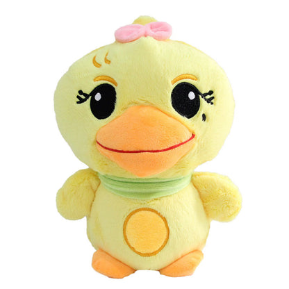 Cute Yellow Duck Bear and Purple Rabbit Plush Dolls