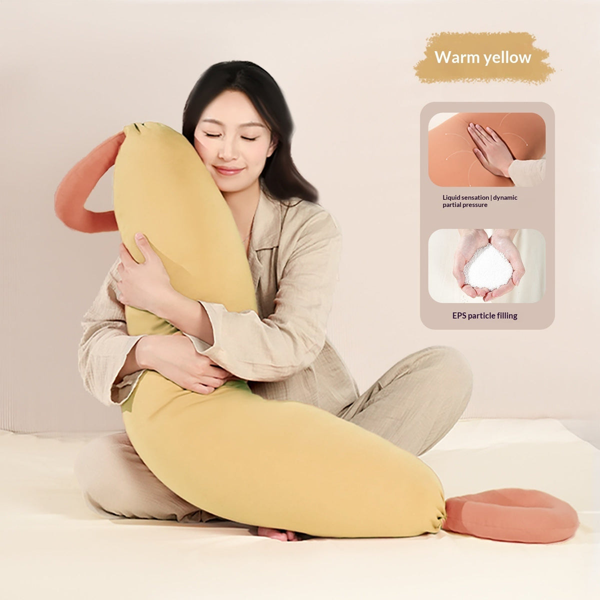 Pregnancy Pillow For Back Support And Side Sleeping With Belly Support