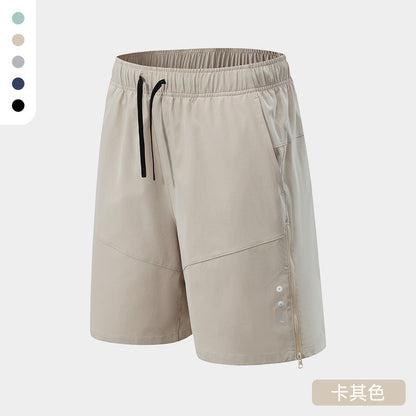 Men Solid Color Loose Fit Five Inch Athletic Shorts Summer Quick Dry Running Training Marathon Casual Workout Shorts
