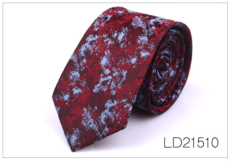 Men's 6cm Flower Graffiti Yarn-dyed Tie