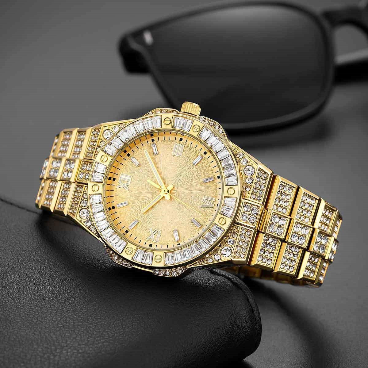Full-diamond Watch Unisex Hip-hop Party Wristwatch