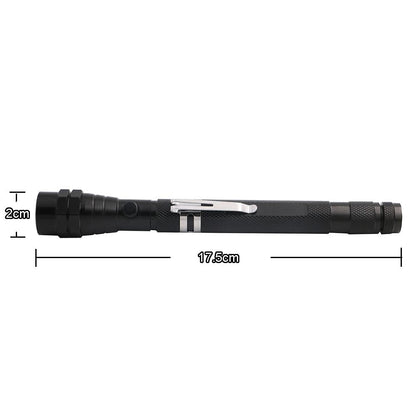 Outdoor Camping Tactical Flash Light Torch Spotlight 3x LED Telescopic Flexible Magnetic LED