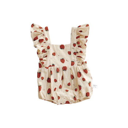 Women's Strawberry Romper Sleeveless Vest