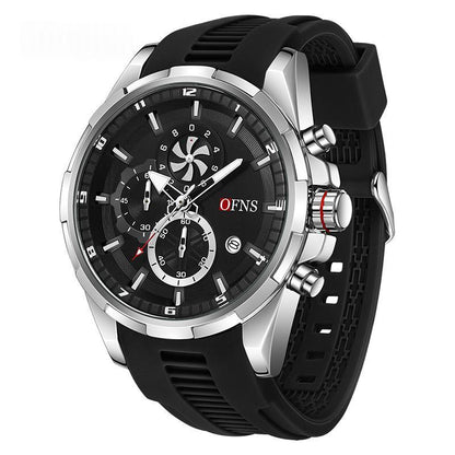 Men's Quartz Watch With A Small Three-hand Chronograph