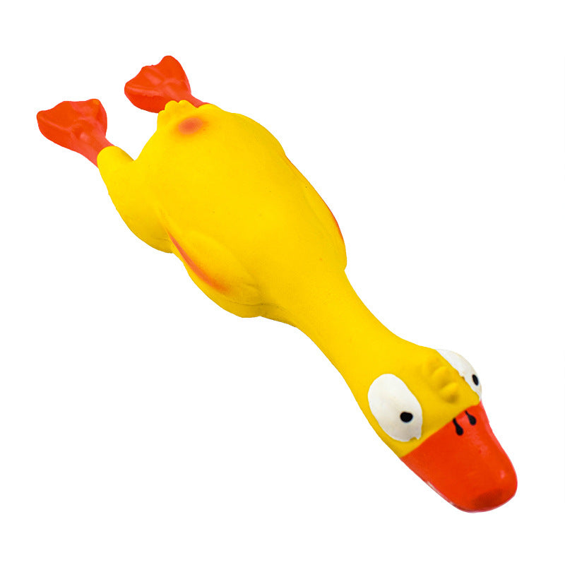 Pet Latex Toy Soft and Durable Latex Squeaky Duck for Small and Medium Dogs