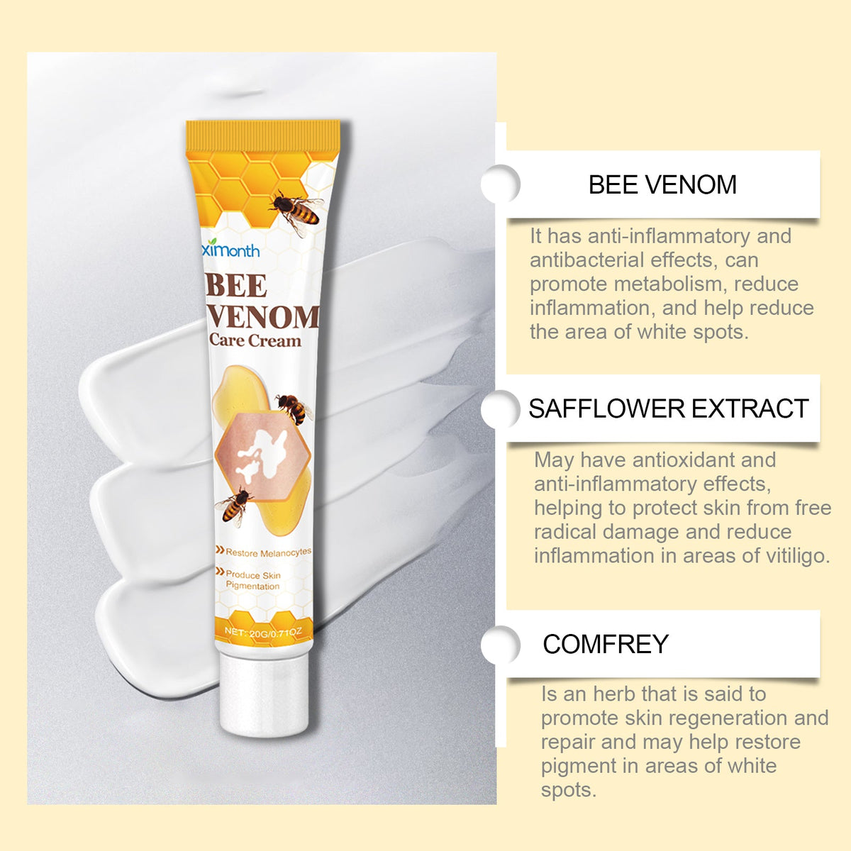 Bee Venom White Spot Care Cream Bee Venom Repair Skin Moisturizing Skin Care Topical Cream