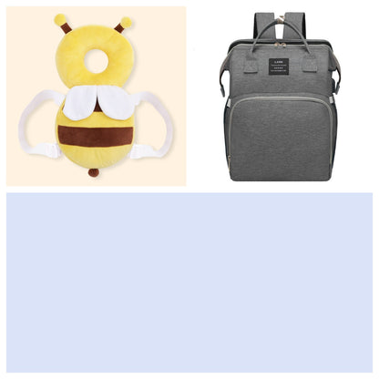 Multifunctional Maternity Diaper Backpack Upgraded With Removable Mosquito Net Large Capacity Foldable Infants Baby Crib Waterproof Nappy Mother Bag For Travel