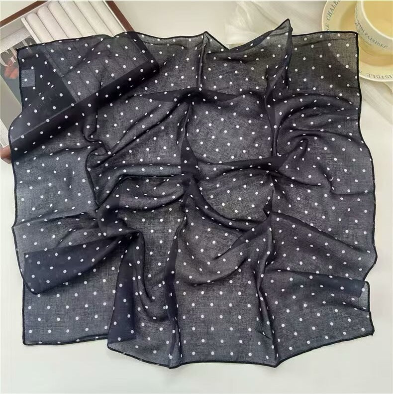 Korean-style Fresh And Delicate Floral Silk Scarf