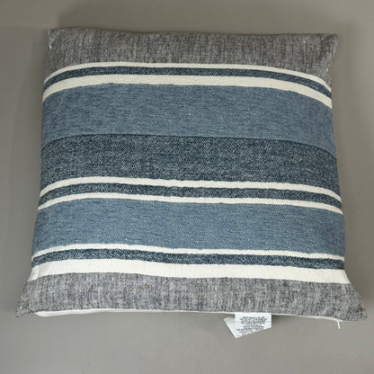 VILLA 22"x22" RN ST Lima Decorative Throw Pillow in Blue/Grey