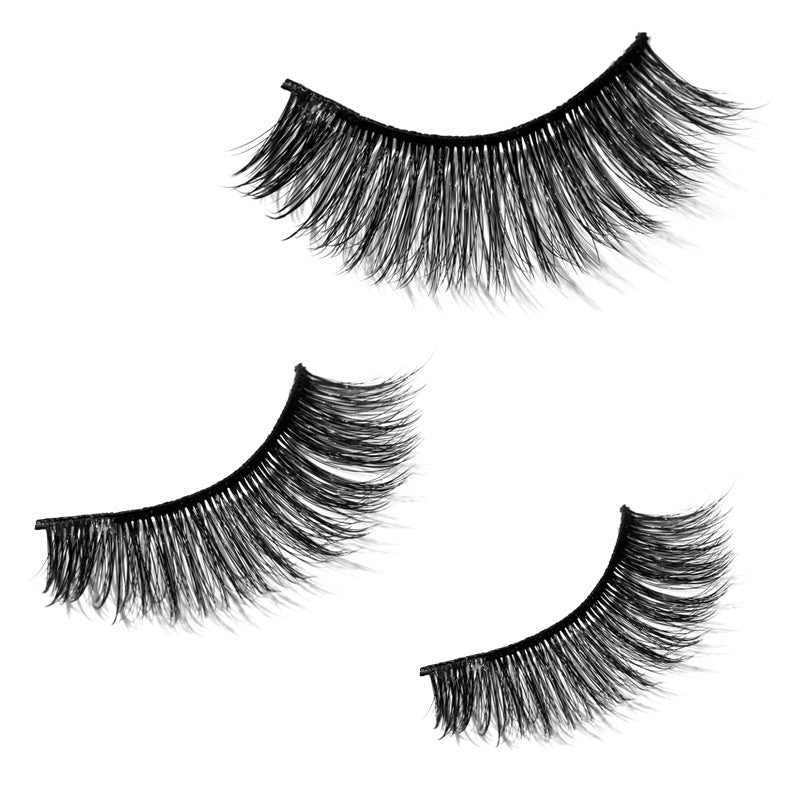 Explosive 3D Mink Hair False Eyelashes Curled Soft Slender Three Dimensional Thick False Eyelashes
