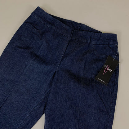 MULTIPLES Ankle Pants Petite Women's Sz 14 Denim M2623P