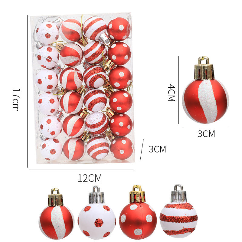 Christmas decorations Christmas trees gifts decorations mini painted Christmas balls