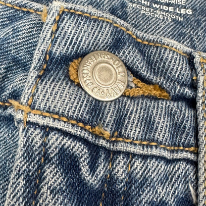 OLD NAVY Extra High-Waisted Sky-Hi Wide-Leg Jeans SZ 0
