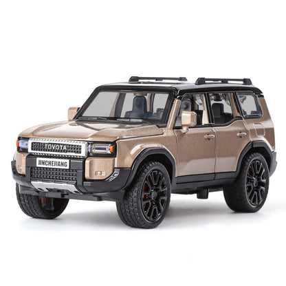 1: 32 Prado car model alloy sound and light simulation SUV domineering off-road vehicle boy toy car decoration