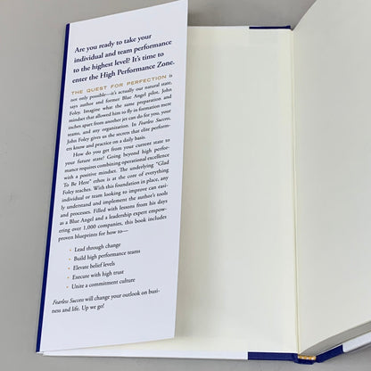 FEARLESS SUCCESS Beyond High Performance Hardback Book By John Foley