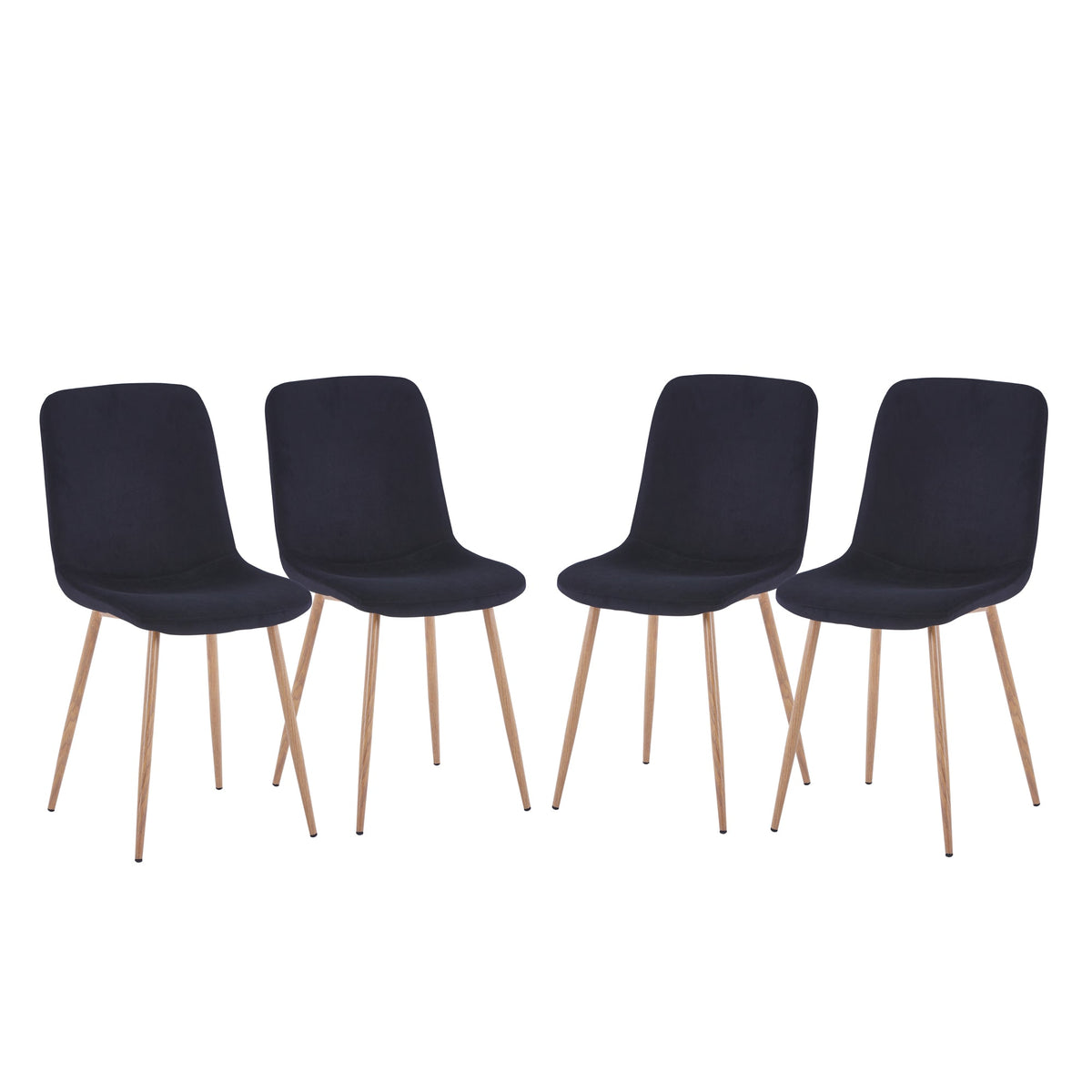 Dining Chair 4PCS（BLACK）Modern style New technology Suitable for restaurants cafes taverns offices