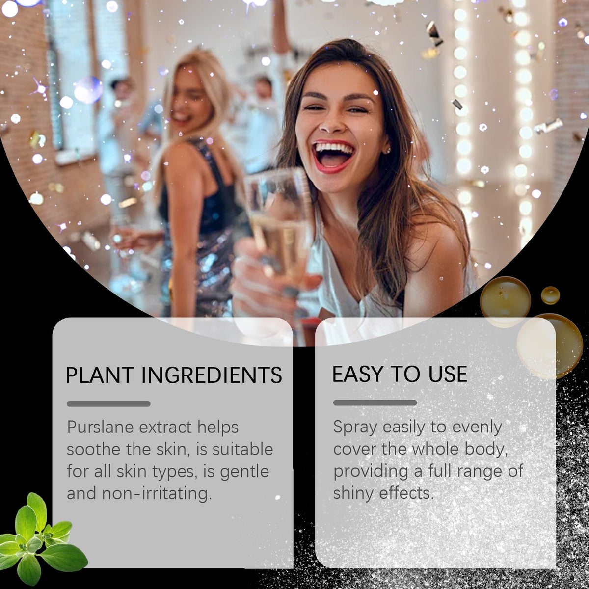 Body Flash Spray, Face Body Star Flash Party Highlight Focus Flash Spray