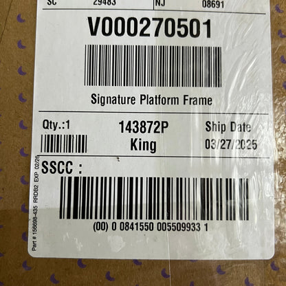 SLEEPYS Raised Metal Bed Frame Sz King, Black CHS90208