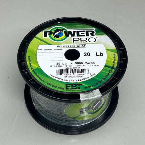 POWER PRO High-Performance Spectra Braid Abrasion Resistant  20lb X 3000 Yds