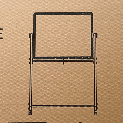 BELNICK (2 Boxes) Mobile Dry Erase Board Sz 50"W x 34"H White