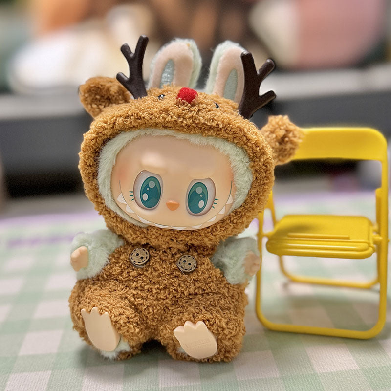 Clothing] Labubu Clothes with PVC Face Pendant, Labubu Sitting Party Series Doll Clothing