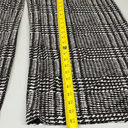 NORMA KAMALI High Waist Pleat Pant Women's Sz XL/38 Chocolate Glenn Plaid Tweed