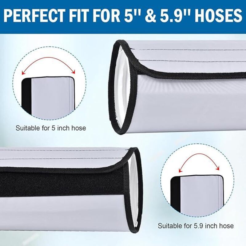 CA Insulated Hose Cover, Reusable Wrap, Duct Vent Cover, AC Pipe Protectors, Home Tool
