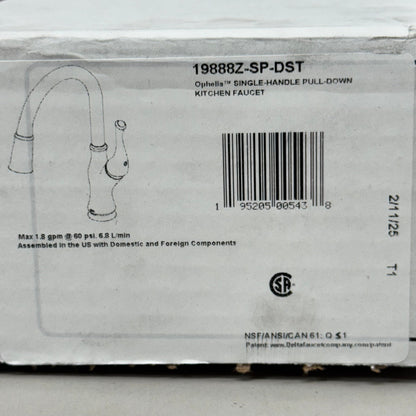 DELTA Pull-Down Kitchen Faucet Upgrade 1L Spot Shield Stainless 19888Z-SP-DST