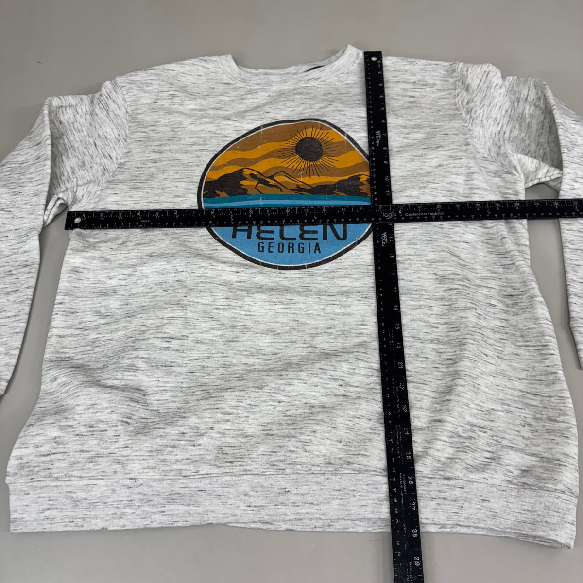 LONEROCK Helen Georgia Crew Sweatshirt Sz X-Large Grey/White