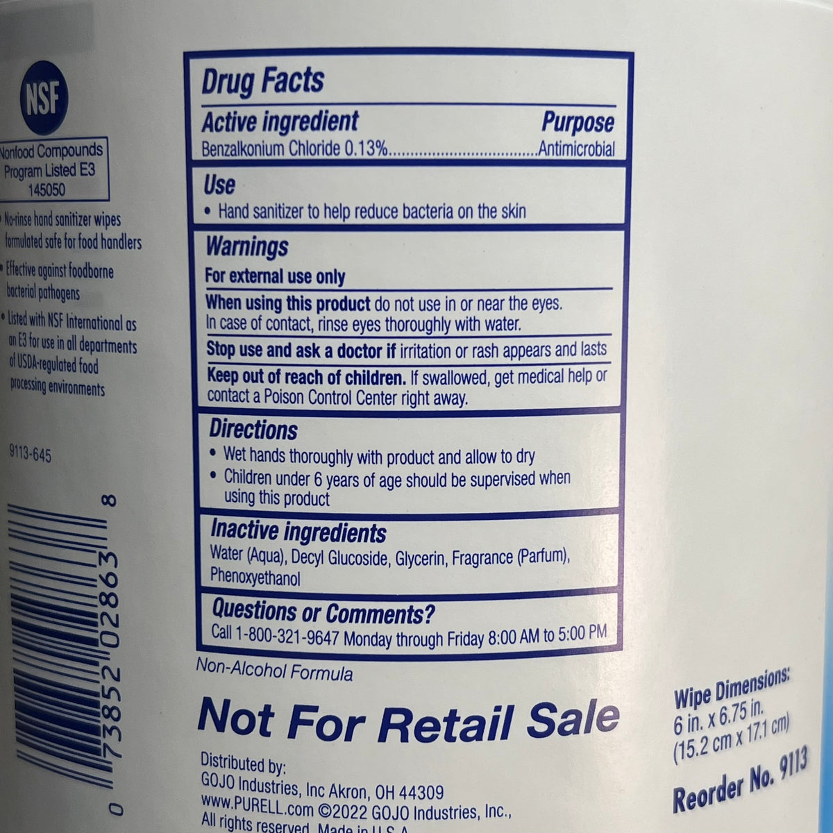 PURELL (2 PACK, 270 EACH) Hand Sanitizing Wipes Fresh Citrus Scent BB 03/27