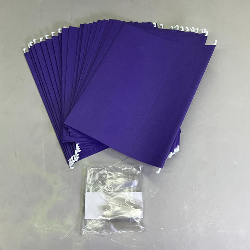 SMEAD (25 PACK) Hanging File Folders Letter Sz 1/5 Cut Tabs Purple 64072
