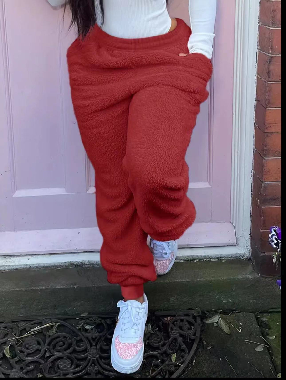 Casual Solid-color Pants Sweatpants Pajama Pants Loungewear