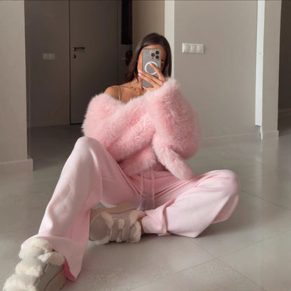 New Plush Artificial Fur Coat Women