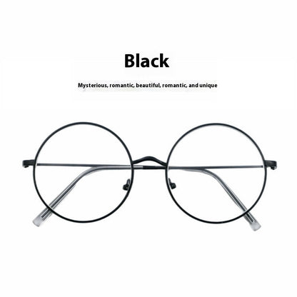 Round Frame Glasses Female Anti-blue Light Eye Protection