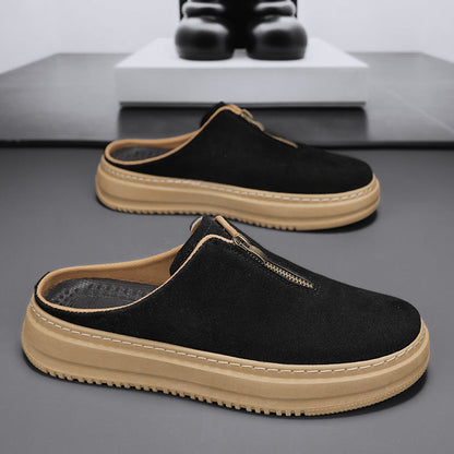 Men's Thick-Soled Elevating Casual Slip-On Slippers