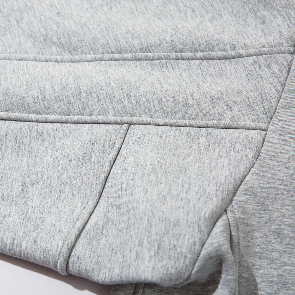 Solid Color With Fur Turtleneck Hooded Sweater For Men