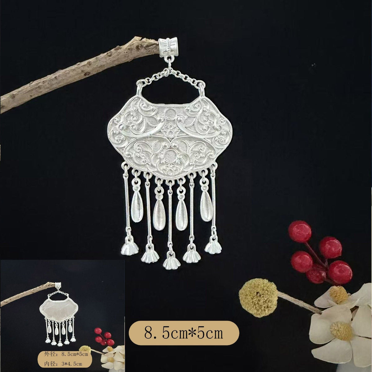 Butterfly Pendant Inlaid With A Bell