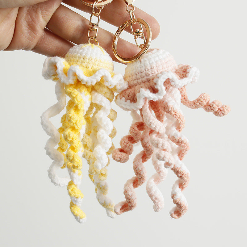Hand-knitted Yarn Jellyfish Pendant