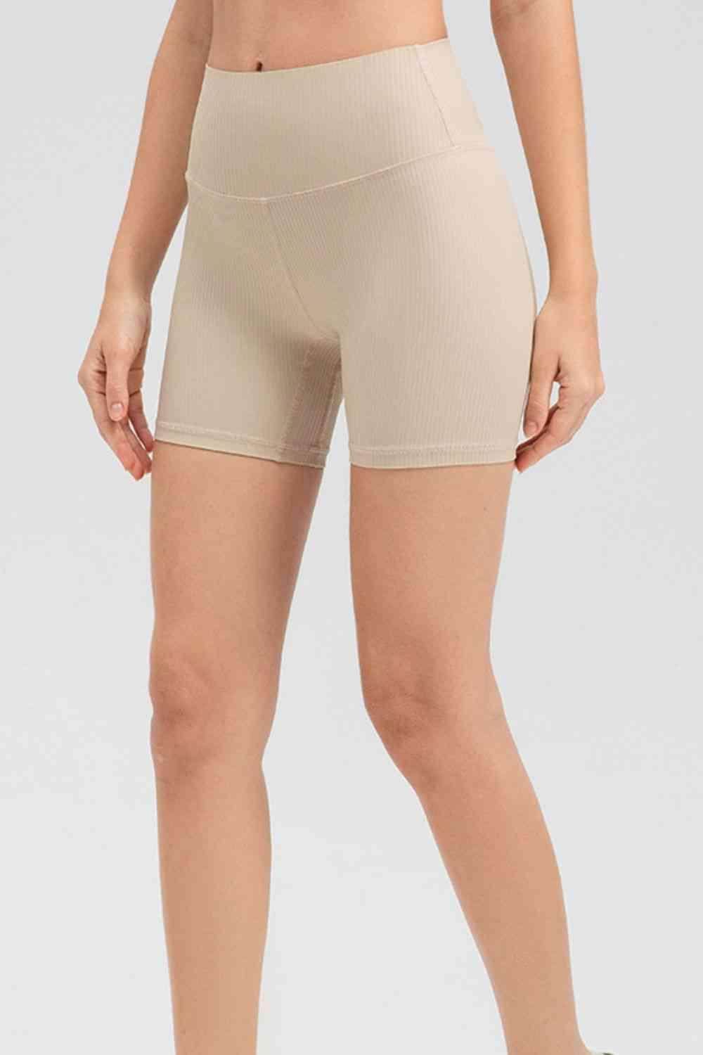 Wide Waistband Slim Fit Sports Shorts for Active Lifestyle