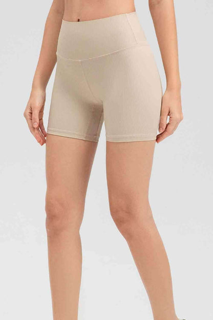 Wide Waistband Slim Fit Sports Shorts for Active Lifestyle