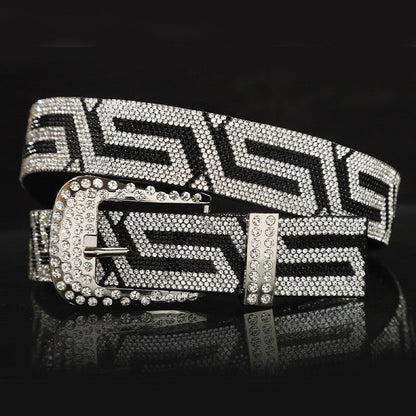 Personality Street Trend Y2g Style Diamond Men And Women Universal Belt